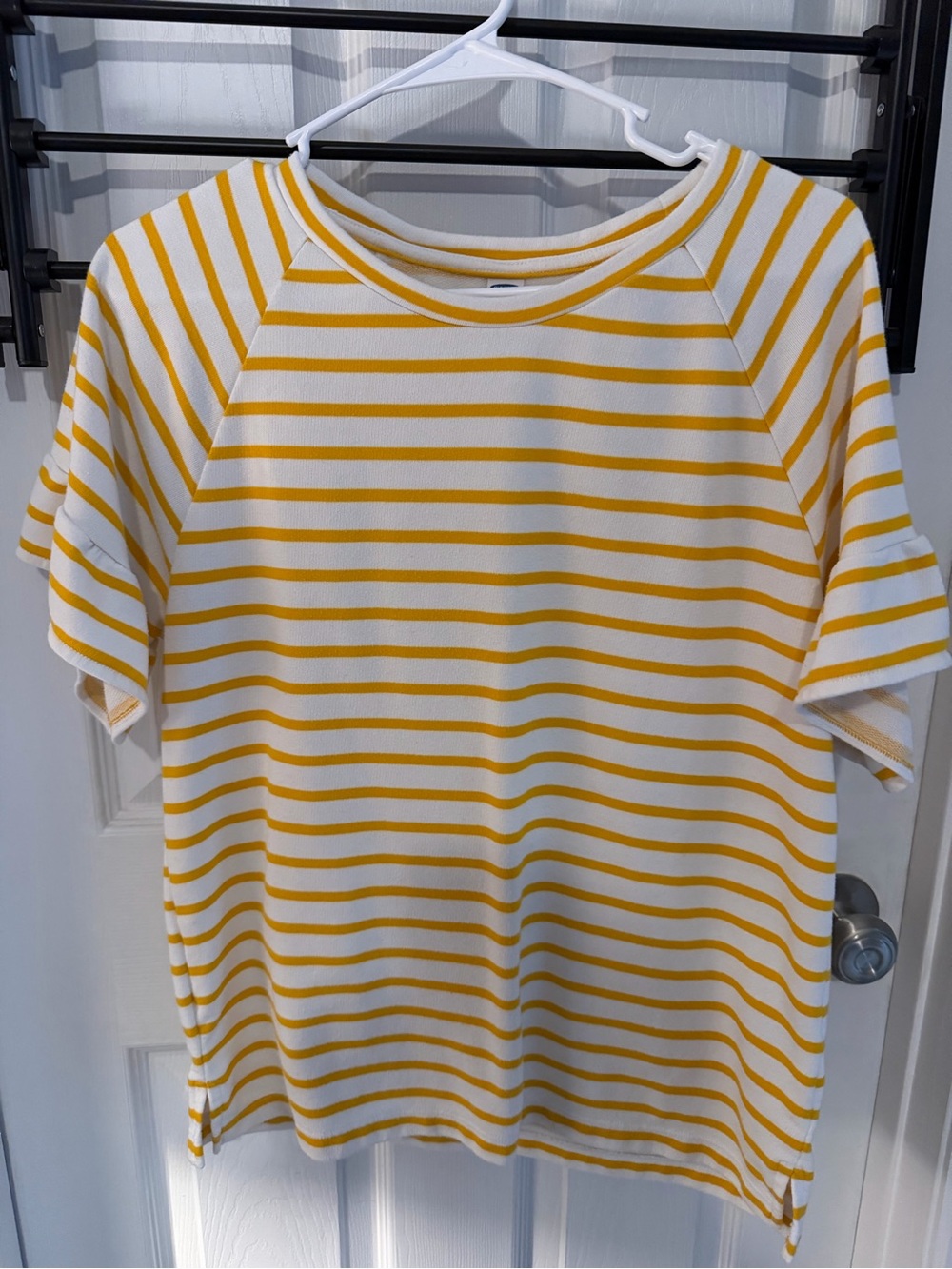 Old Navy Yellow and White Striped Tee